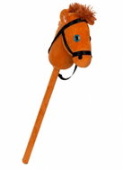Mikrotrading Koník na tyči plyšový 75 cm, hnědý - Stick Horse