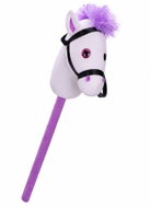 Mikrotrading Koník na tyči plyšový 75 cm, bílý - Stick Horse