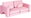 Two-Seater Sofa, 10 Cushions, Pink