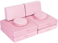 EcoToys TMSRT-14 Modulární skládací pohovka, dvoumístná, 8 polštářů, růžová - Children's sofa