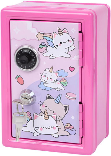 Excellent Metal Safe/Money Box Pink - Cats - Piggy Bank - Main image