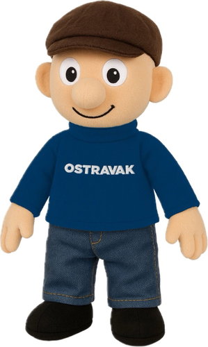 Mikrotrading Panáček Ostravak 32 cm na baterie mluvící po ostravsku - Soft Toy - Main image