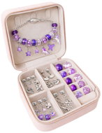 Verk 18321 Sada na výrobu náramků a náhrdelníků s přívěsky, 66 prvků, fialová - Jewellery Making Set