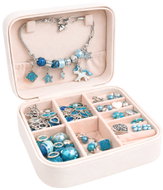 Verk 18321 Sada na výrobu náramků a náhrdelníků s přívěsky, 66 prvků, modrá - Jewellery Making Set