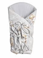 Baby Nellys LALLY Classic Retro Lace-Up Swaddle with Filling - Sweet Dreams, Grey - Swaddle Blanket