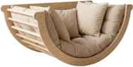 BusyKids Montessori houpačka LUNO 5v1 s matrací, přírodní - Montessori Rocking Chair