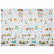 KIK KX2817 Pěnová hrací oboustranná skládací podložka 150 × 200 cm, balónky a ulice - Play Mat