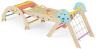 Costway Montessori sada s Piklerové trojúhelníkem, deskami a houpačkou Space Pastel - Montessori Rocking Chair