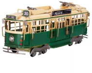 Micro Trading Tramvaj s nápisem Prague 28 cm, zelená - Metal Model