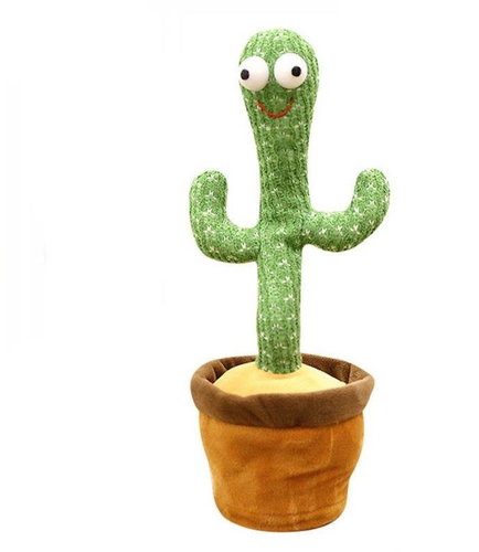 Zaparkorun Interactive Talking and Singing Cactus with USB Power - Soft Toy - Main image