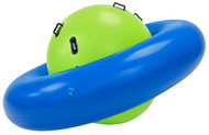 KIK Nafukovací balanční houpačka s 6 úchyty, pro 3 děti, zeleno-modrá - Swing