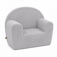 Baby Nellys Křesílko Velvet manchester, šedé - Children's Chair