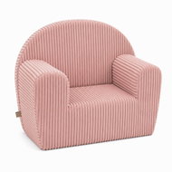 Baby Nellys Křesílko Velvet manchester, pudrově růžové - Children's Chair