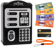Verk 18319 Dětská pokladnička ATM s PIN kódem a platební kartou, černá - Piggy Bank