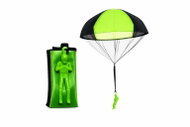 Parachutist with parachute - green - Figure