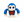 Interactive dancing monkey with light and sound, blue