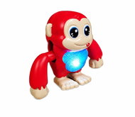Leventi Interaktivní tančící opička se světlem a zvukem, červená - Interactive Animal Toy