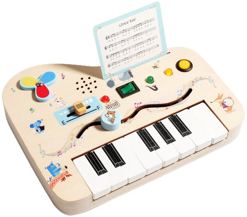 Derrson Wooden Montessori Interactive Piano - Activity Board - Main image