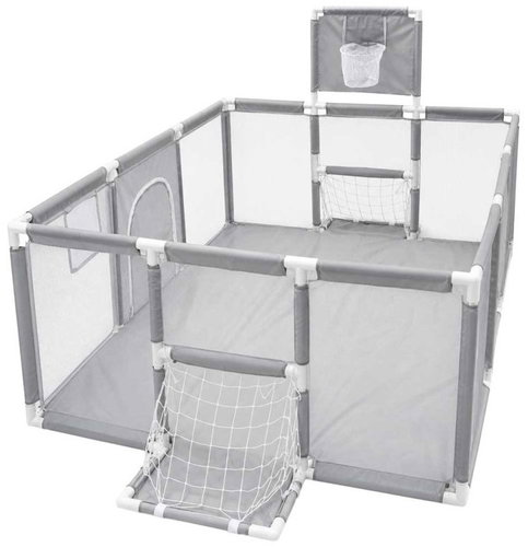 KIK KX2694 Dětská ohrádka 120 × 180 cm, šedá - Baby Playpen - Main image