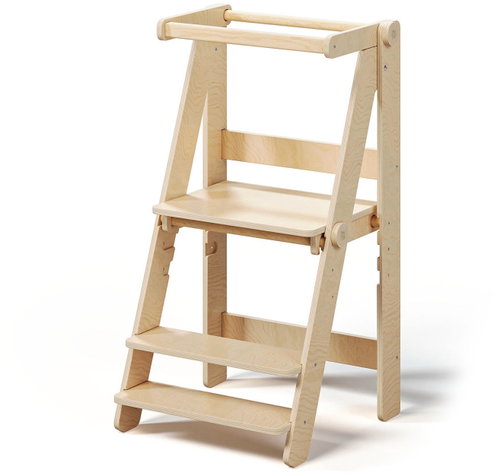 Busykids Montessori Foldable Learning Tower - Unlacquered - Learning Tower - Main image