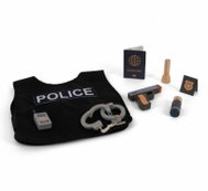 Dantoy Playful Wood dřevěný policejní set 8 ks 36m+ - Thematic Toy Set