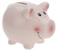 Koopman Keramická pokladnička prasátko 11,5 × 9 cm, růžová - Piggy Bank