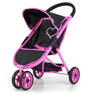Milly Mally Sportovní kočárek pro panenky Susie, černo-růžový - Doll Stroller