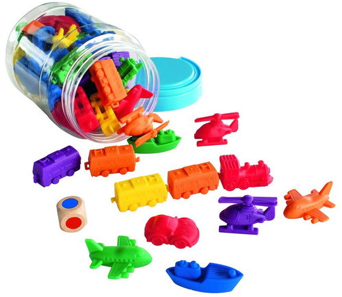 MyPauze Counting and Sorting Vehicle Set 40 pcs - Educational Set - Main image