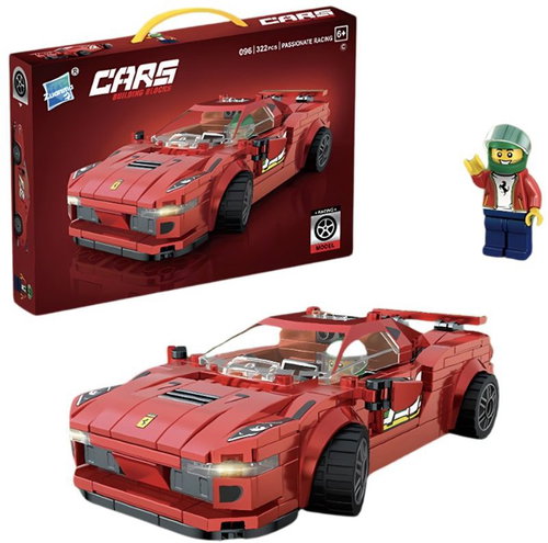 R2Invest Car Building Kit, Red, 322 Pieces - Building Set - Main image