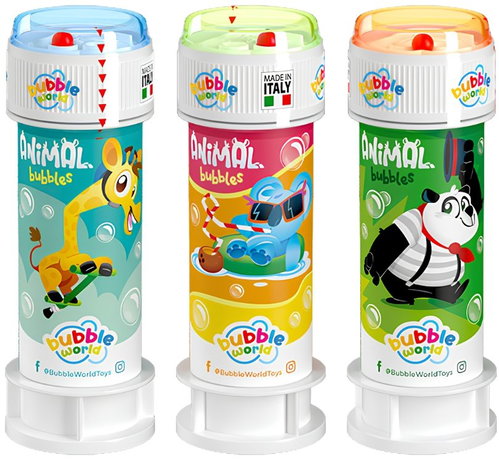 SMART BALLOONS Safari Animal Bubble Blower 60ml, 3pcs - Bubble Maker - Main image