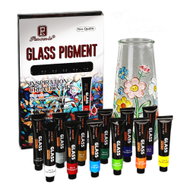 Kolorits Velká sada barev na sklo Pigment 12 ks - Glass Paints