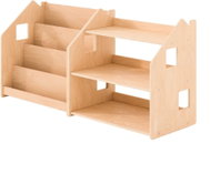 BusyKids Montessori úložný regál na hračky, přírodní - Toy Organiser