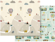Rebel RBY-2200-2 Skládací pěnová podložka pro děti 200 × 180 cm, auta a vlaky - Play Mat