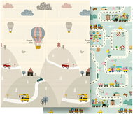 Rebel RBY-2201-2 Skládací pěnová podložka pro děti 180 × 150 cm, auta a vlaky - Play Mat