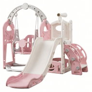 RealG RC-K-2362 Dětské multifunkční hřiště, růžovo-bílé - Children's Climbing Frame