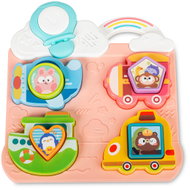 TOYZ Educational Puzzle Vehicles and Shapes, Pink - Educational Toy