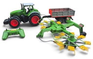 IQ models RC traktor s valníkem a obracečem sena 1:16, zelený - RC traktor na ovládanie
