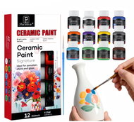 Kolorits Velká sada barev na keramiku se štětcem 13 ks - Glass Paints