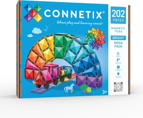 Connetix Magnetic Building Set – Bright Mega Pack, 202 pieces Main image Connetix Magnetic Building Set – Bright Mega Pack, 202 pieces - Building Set - Main image