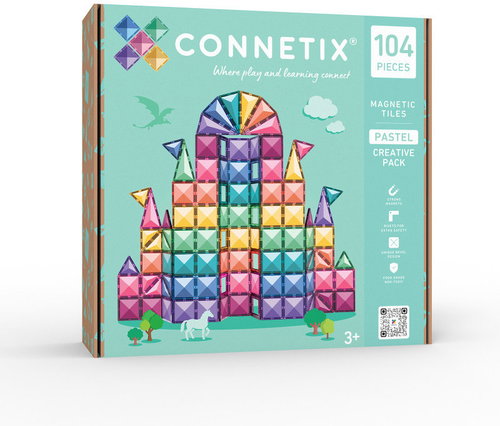 Connetix Magnetická stavebnice - Pastel Creative Pack, 104 ks - Building Set - Main image