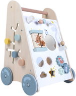 MultiStore 2145 Dřevěné edukační chodítko s pohyblivými prvky - Baby Walker