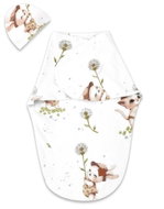 Miminu Zavinovací vak, zavinovačka a čepička Kocourek a pampeliška, LUX SOFT - Swaddle Blanket