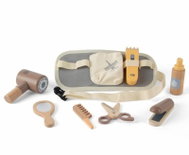 Dantoy Playful Wood dřevěný Barber set 36m+, 8 ks - Hairdressing Set