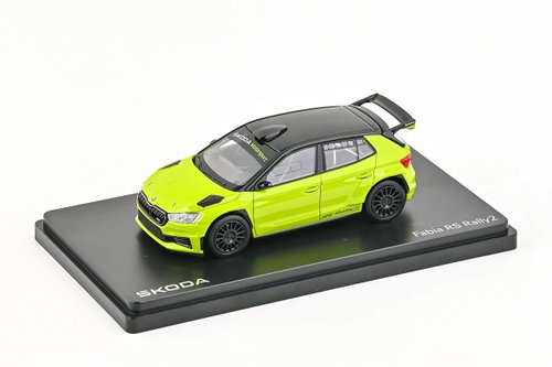 Abrex Škoda Fabia IV RS Rally2 2022 Zelená Mamba 1:43 - Metal Model - Main image