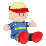 KIK KX2513 Látková senzorická panenka 48 cm pro nácvik oblékání a zavazování, chlapec - Baby Toy