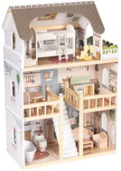 ECOTOYS EF8208 Dřevěný domeček Laura, s příslušenstvím - Doll House