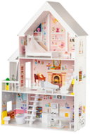 ECOTOYS 4127 Dřevěný domeček pro panenky XXL, Pudrová rezidence - Domeček pro panenky