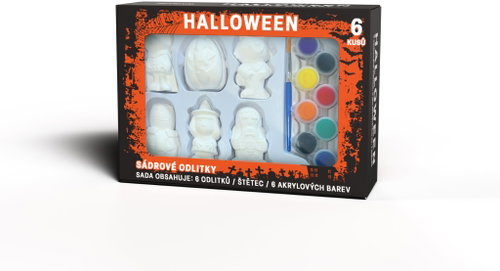 FLEXIO Sádrové figurky k omalování, 6 ks, Halloween Main image FLEXIO Sádrové figurky k omalování, 6 ks, Halloween - Paintable Figurine - Main image