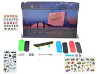 Mikrotrading Sada slož a ozdob si skateboard 9,5 cm, 4 ks s doplňky v krabičce - Creative Kit
