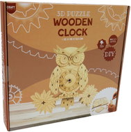 Craft Funkční hodiny 3D puzzle s hodinovým strojkem Sova - Wooden Puzzle